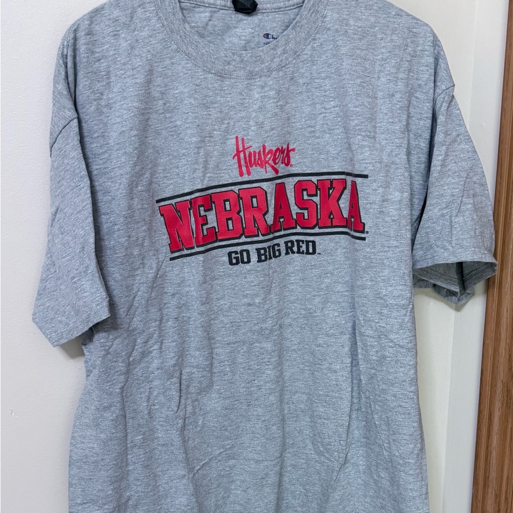 Champion Gray Nebraska Tee